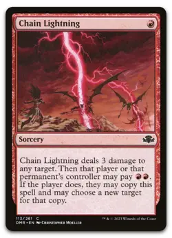 Chain Lightning #113 (NM) Dominaria Remastered DMR Magic MTG - Image 1