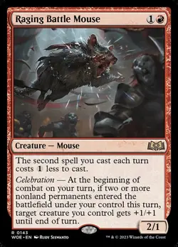 [MTG] Raging Battle Mouse (0143) (WOE) LP-HP - Image 1