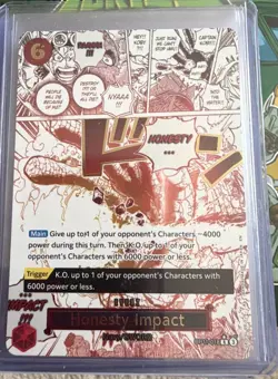 Honesty Impact (Alternate Art) OP11-018 A Fist of Divine Speed Foil - Image 1