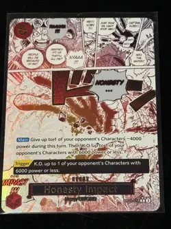 Honesty Impact (Alternate Art) OP11-018 A Fist of Divine Speed Foil - Image 1