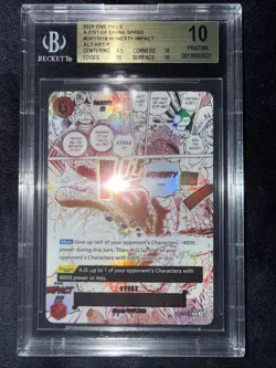 Honesty Impact (Alternate Art) OP11-018 A Fist of Divine Speed Foil BGS 10 - Image 1