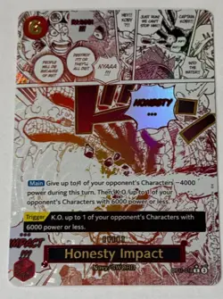 Honesty Impact (Alternate Art) OP11-018 A Fist of Divine Speed Foil - Image 1