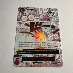 Honesty Impact (Alternate Art) OP11-018 A Fist of Divine Speed Foil - Image 1