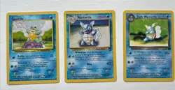 Squirtle & Wartortle Evolution Lot – Base Set + Dark Wartortle Vintage Pokemon - Image 1