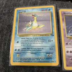 Pokemon TCG Vintage Lot of 7 Cards - Mewtwo, Lapras, Shadowless Charmander, etc. - Image 1