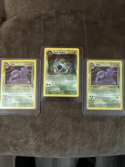 Pokemon TCG WOTC Vintage Rare Lot – Dark Golbat Team Rocket + 2× Muk Base Set - Image 1
