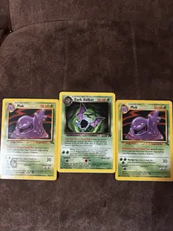 Pokemon TCG WOTC Vintage Rare Lot – Dark Golbat Team Rocket + 2× Muk Base Set - Image 2