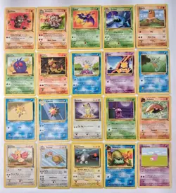 Vintage Pokemon Lot Of 20 WOTC Base Set Jungle Fossil Lot Unlimited MP - Image 1