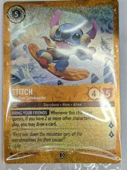 Stitch - Carefree Snowboarder 42 Disney Lorcana Promo Cards NM/M SEALED! - Image 2