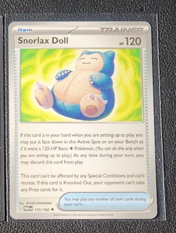 Snorlax Doll 175/182 Pokemon card SV Paradox Rift uncommon NM - Image 1