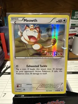 2016 Pokemon Meowth 53/83 Promo Holo Card Toys R US Sealed - Image 1