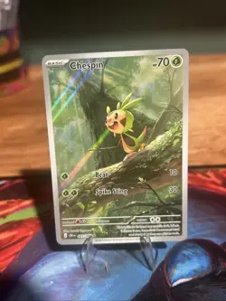 Chespin 087/086 IR Chaos Rising (CRI)(ME4) Illustration Rare Pokemon Card NM - Image 1