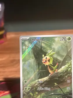 Chespin 087/086 IR Chaos Rising (CRI)(ME4) Illustration Rare Pokemon Card NM - Image 2