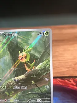 Chespin 087/086 IR Chaos Rising (CRI)(ME4) Illustration Rare Pokemon Card NM - Image 3