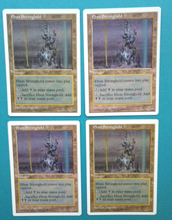 Magic the Gathering MTG 5th Edition EBON STRONGHOLD X 4 2 VLP/EX & 2 LP/EX U! - Image 2