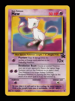 Mew 8 Promo Wizards Black Star Promos Pokemon Cards - Image 1