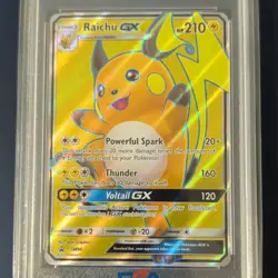 PSA 9 2017 Pokemon SM Black Star Promo Raichu GX SM90 Full Art Holo - Image 3