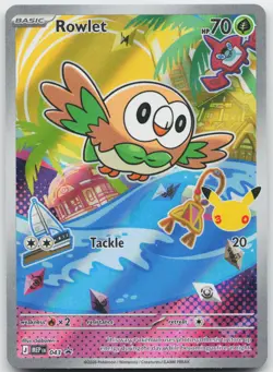 Rowlet 043 Holo Promo ME: Mega Evolution Promo Pokemon Near Mint - Image 1