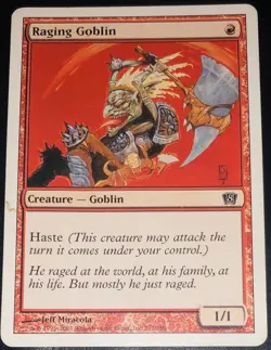 MTG Magic the Gathering Raging Goblin (212/361) Eighth Edition LP - Image 1