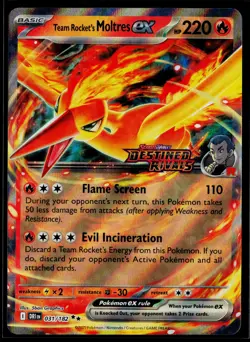 Pokemon Team Rocket's Moltres ex #031/182 SV10: Destined Rivals - Image 1