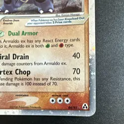 Pokemon TCG Armaldo ex 84/92 Legend Maker Holo Ultra Rare 160HP Eng 2006 - Image 5