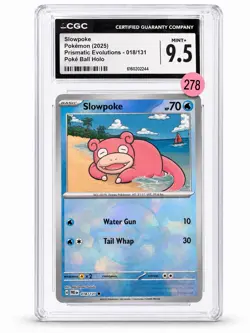 CGC 9.5 Slowpoke Reverse Holo Sv: Prismatic Evolutions English 018/131 70 - Image 1