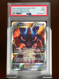 Pokemon Lucario VSTAR 291 Black Star Promo Crown Zenith ETB PSA 9 - Image 3