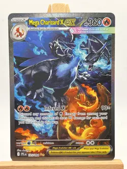Mega Charizard X ex 125/094 Phantasmal Flames Special Illustration Rare Pokemon - Image 1