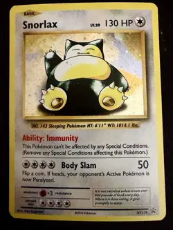 Pokemon TCG Snorlax XY179 Cosmos Holo Promo XY Black Star Promo - Image 1
