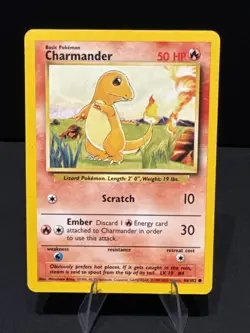 Pokemon TCG Charmander Base Set 46/102 Regular 1999-2000 Wizards Base Set. - Image 1