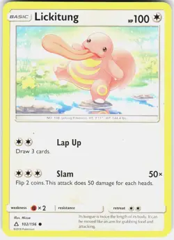 Lickitung 102/156 Common Ultra Prism Pokemon Lightly Played - Image 1
