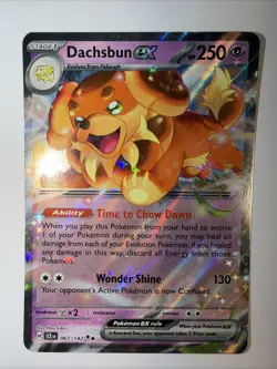Pokemon TCG Dachsbun ex 067/142 Sv07: Stellar Crown Full Art Double Rare Holo 2… - Image 4