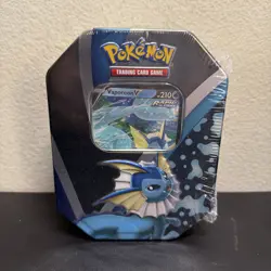 Pokemon TCG Eevee Evolutions Tin Vaporeon V NEW Factory Sealed 820650809057 - Image 1