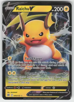 Raichu V Ultra Rare SWSH09: Brilliant Stars 045/172 Pokemon - Image 1