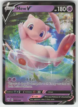Mew V Ultra Rare SWSH03: Darkness Ablaze 069/189 Pokemon - Image 1