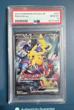 2023 pokemon wcs23 jp pikachu ex psa 10 - Image 1