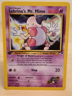 Sabrina's Mr. Mime - 1st Edition - 94/132 Gym Heroes- WOTC - Pokemon TCG - 2000 - Image 1