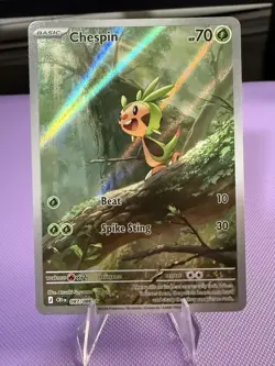 Chespin 087/086 Holo Illustration Rare Chaos Rising Pokemon L2 - Image 1