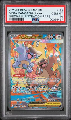 2025 POKEMON MEG EN-MEGA EVOLUTION #182 MEGA KANGASKHAN EX PSA 10 - Image 1