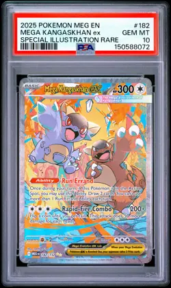 2025 POKEMON MEG EN-MEGA EVOLUTION #182 MEGA KANGASKHAN EX PSA 10 - Image 1