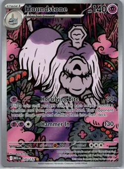 Houndstone 145/132 Illustration Rare Pokemon Card ME01: Mega Evolution - Image 1