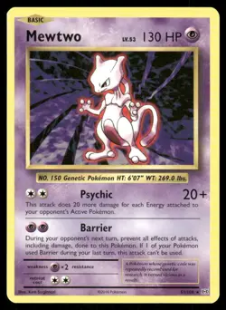 Pokemon Cards Mewtwo 51/108 Evolutions Rare NM - Image 1