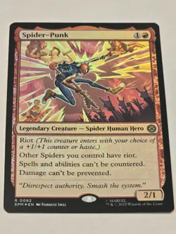 🔥 Spider-Punk - Foil R MTG Marvel's Spider-Man M/NM, English! - Image 1
