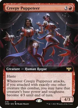 1x Creepy Puppeteer - Extended Art NM Eng MTG - Crimson Vow - Image 1