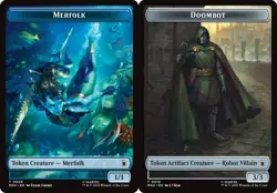 1x Merfolk // Doombot Double-Sided Token MTG - Marvel Super Heroes - NM-Mint - Image 1