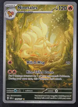 Pokemon Ninetales 199/197 Illustration Rare Obsidian Flames - Image 1