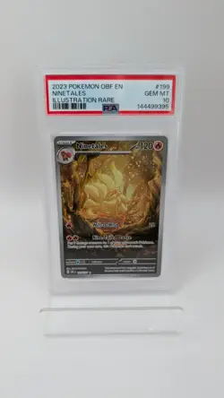 2023 Pokemon SV Obsidian Flames Ninetales Illustration Rare #199/197 PSA 10 - Image 1