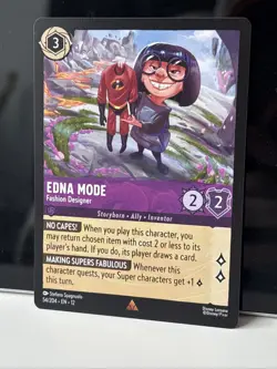 Disney Lorcana TCG Edna Mode, Wilds Unknown Rare Card 54/204 - Image 2