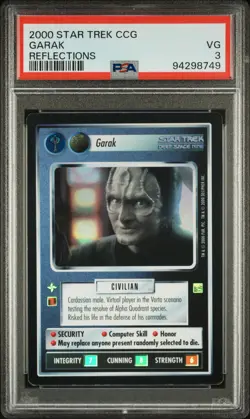 2000 Decipher Star Trek Ccg Reflections Garak PSA 3 - Image 1
