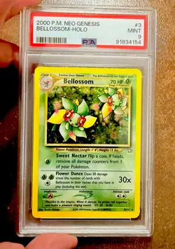 Bellossom Neo Genesis Holo Rare 3/111 2000 Pokemon TCG PSA 9 Graded - Image 1